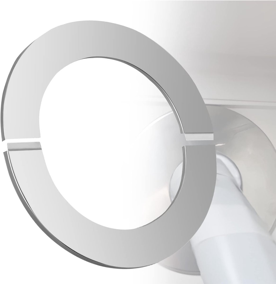 Rookpijp wandrozet 120 mm - Twee-delige roestvrijstalen uitvoering - Ø 125 mm - SnelShoppen