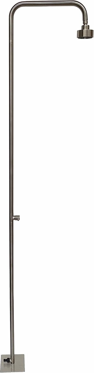 SnelShoppen - Design Tuindouche Buiten Douche Zwembad Douche Deluxe van Hoogwaardig RVS Geborsteld Nikkel, Hoofddouche Draaibaar