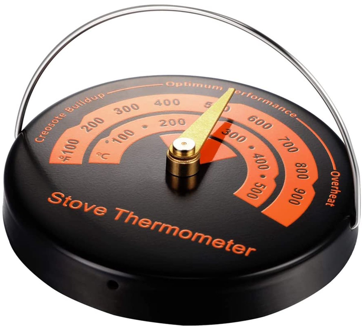 SnelShoppen - Magnetische Houtkachel Thermometer - Temperatuurmeter voor Houtkachel - Voorkom Oververhitting - Eenvoudig te Installeren - Voor Stoken