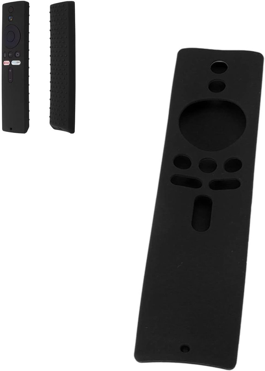 SnelShoppen - Afstandsbediening Beschermhoes, Antislip Silicone Hoes Geschikt voor Xiaomi Mi Box S, Mi TV Stick en Mi Box S 4K (Zwart)
