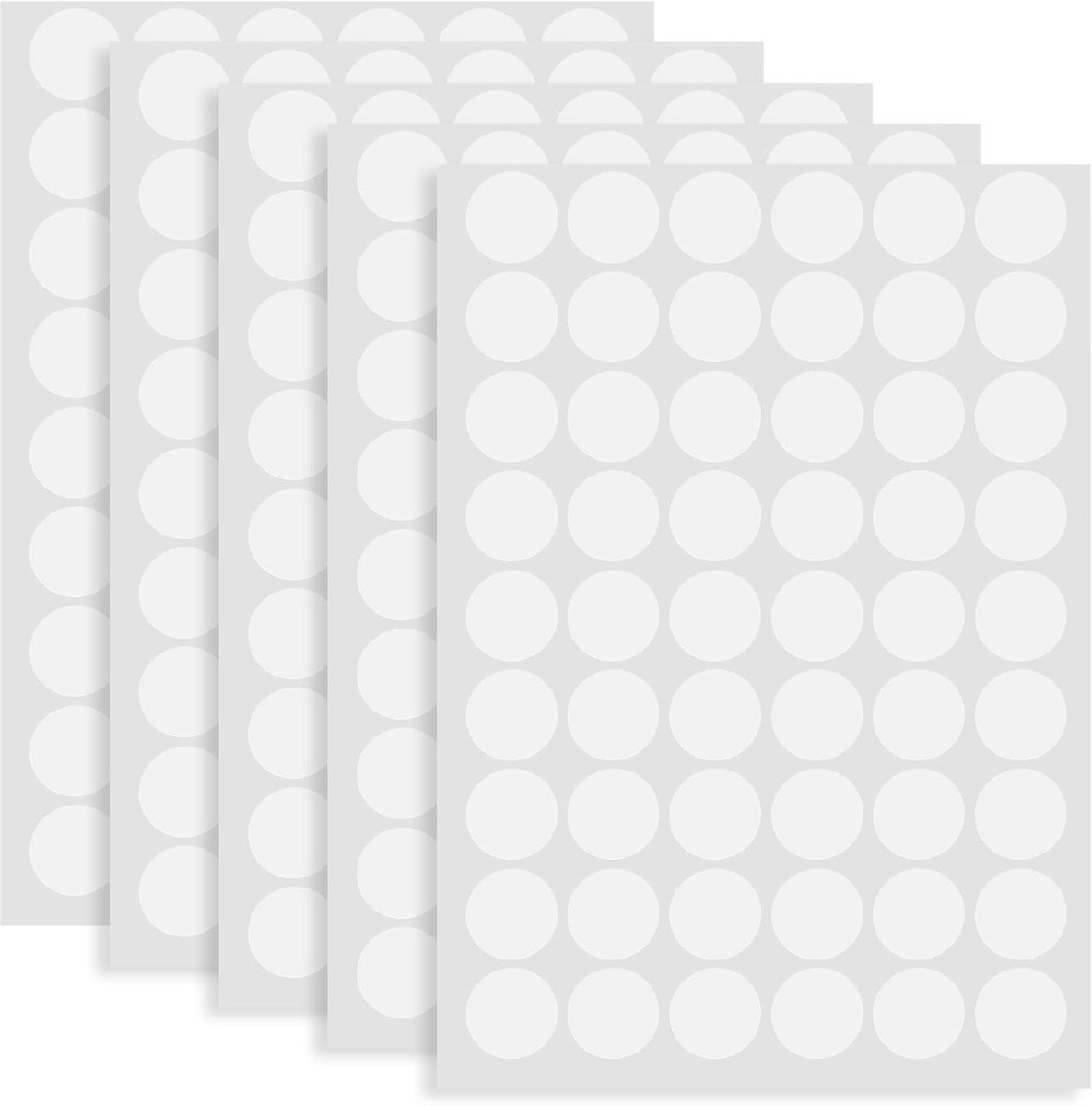 Zelfklevende schroefdopjes 21mm - PVC materiaal - Wit - Eenvoudig te gebruiken voor meubelen - ShopVlot