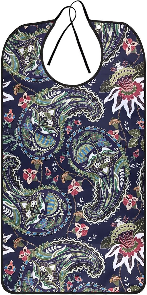 SnelShoppen - Waterdichte Volwassen Slabbetjes met Bloemenprint, Wasbaar en Herbruikbaar, 86 cm Lang, Verstelbare Sluiting, Bescherming voor Ouderen e
