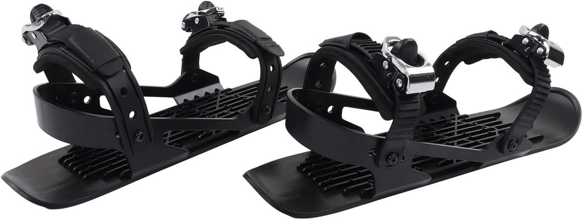 SnelShoppen - Mini Short Ski Skates - Draagbare Snow Skate met Verstelbare Binding voor Mannen, Vrouwen, Beginners - Duurzaam Nylon, RVS, voor Winters