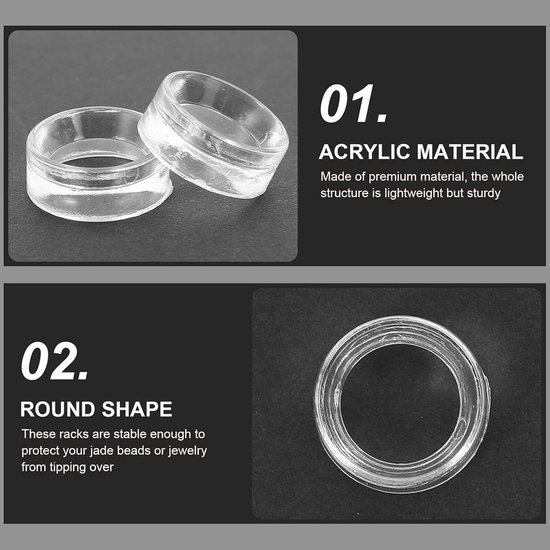 25 Stuks Ronde Acrylstandaard - Voor Golfballen en Marmer Collecties van Merkloos — afbeelding 4