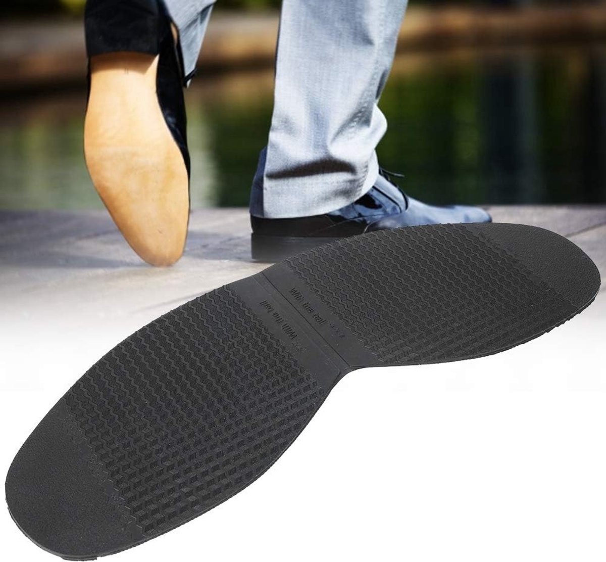 SnelShoppen - Rubber Zolen en Hakken voor Schoenreparatie Vervangingen 3mm Leer Schoenzolen met Textuur Design voor het Verlengen van de Levensduur va