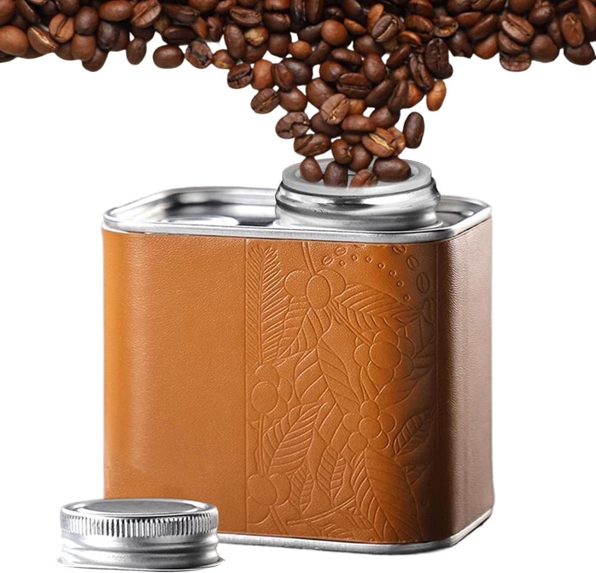 Koffie Bewaarblik - Vacuüm Koffiepot - Koffie Vers Houden - Intelligente Zuurstofbarrière - 300ml - Bruin
