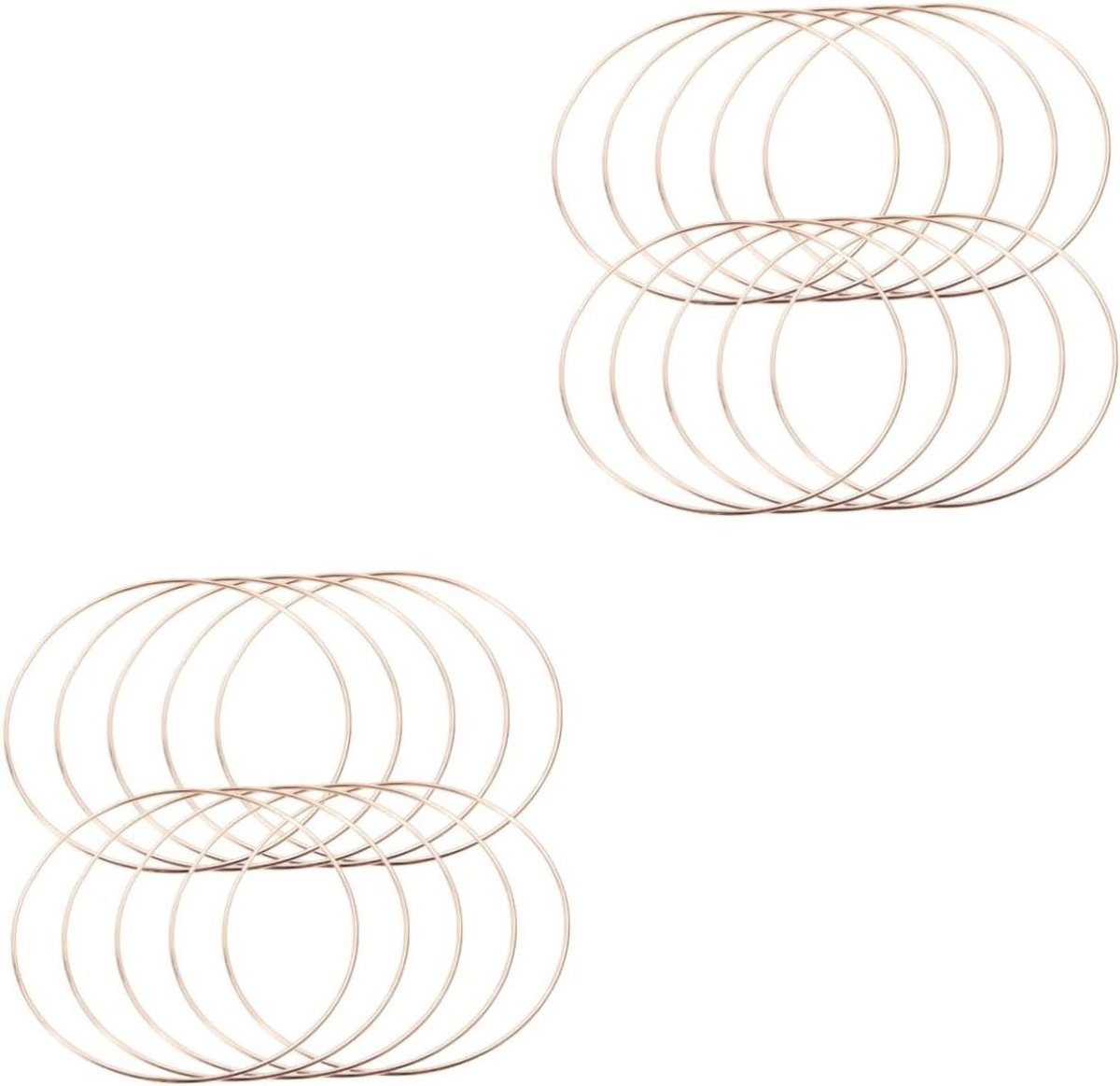 Metalen Dromenvanger Hoepels - Ronde Kransringen - Handwerk Projecten - Gesloten Lassen - 20 stuks - Goud