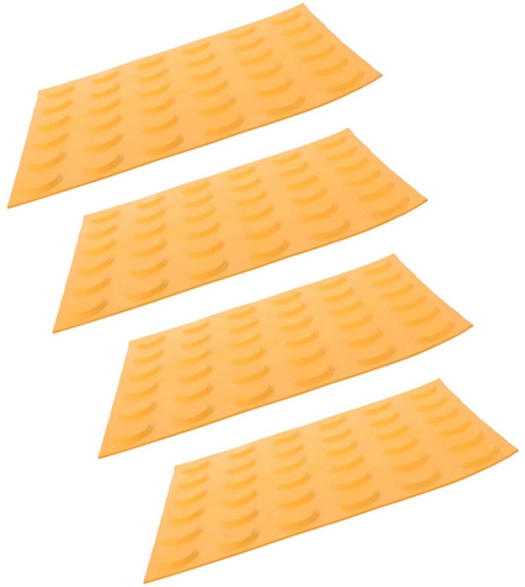 Stoepgeleiders - Voelbare Tegels - Veiligheid Verbeteren - Antislip PVC - 25x25x0.5 cm - Geel