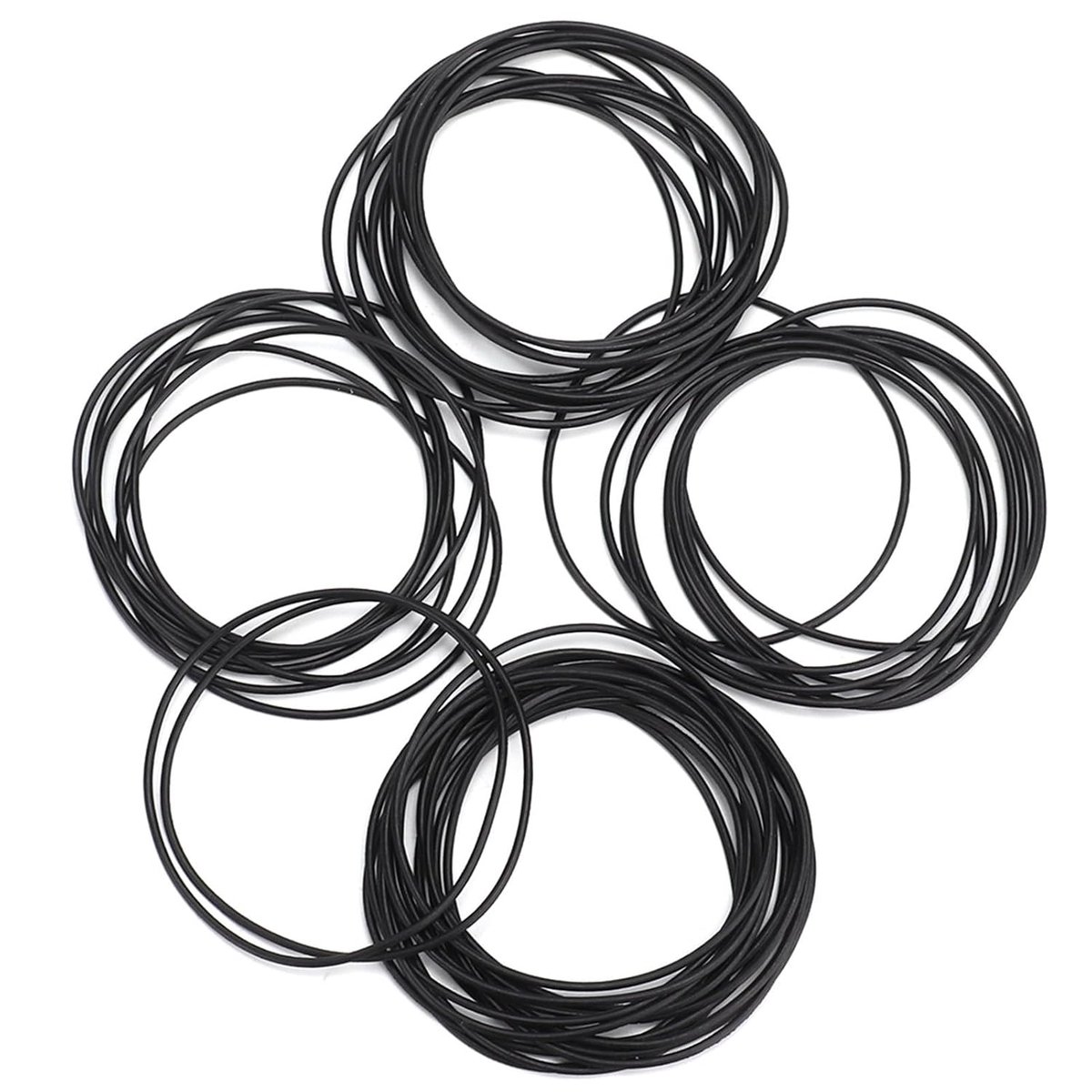 SnelShoppen - 500pcs Waterdichte O-Ringen voor Horloge, Rubber Gasket Set, Reparatietools, 0.7mm, 16-18mm, Waterbestendig, Horlogeservice