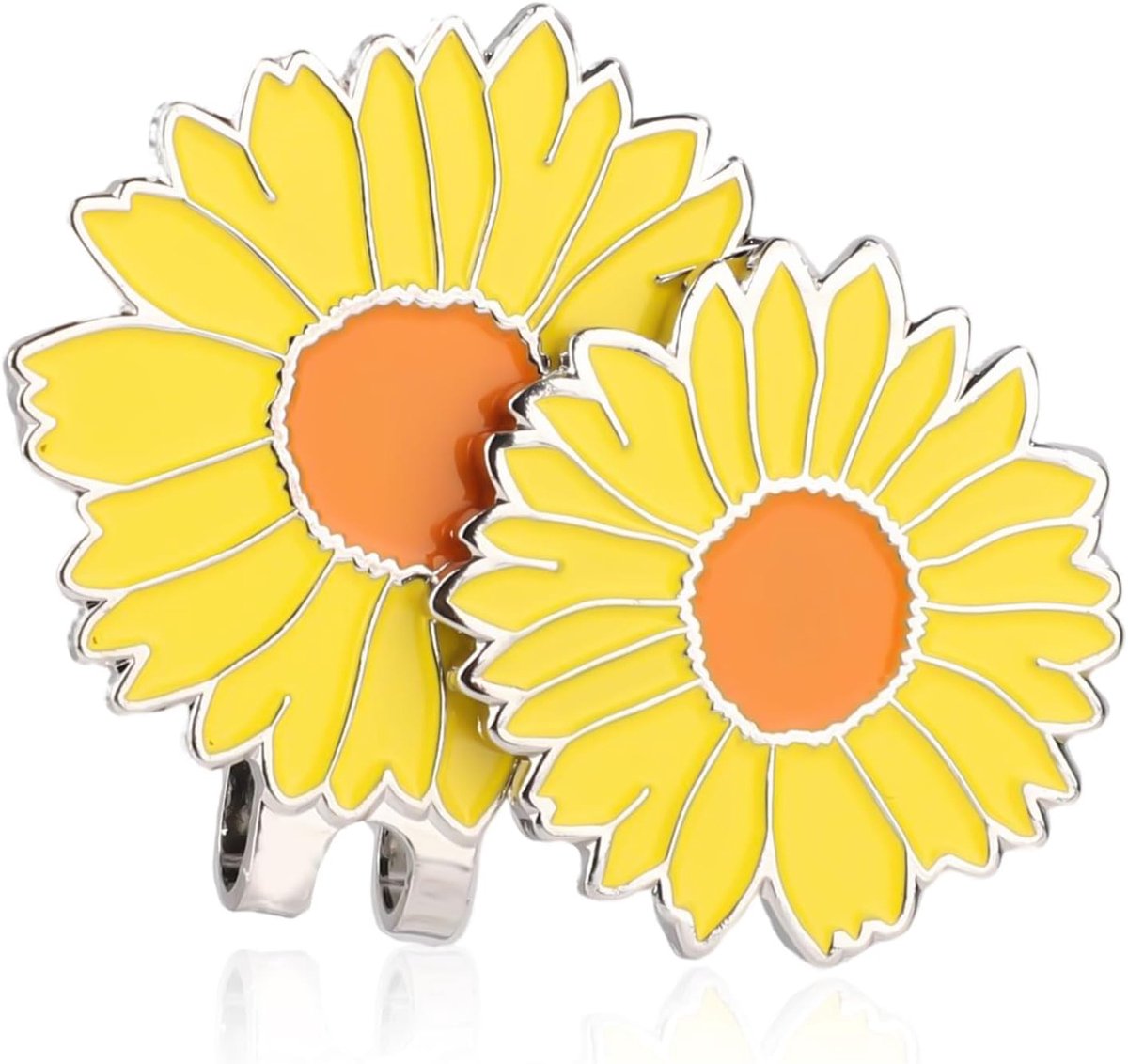 SnelShoppen - Magnetische Golfbal Marker met Golf Pet Clip, Chrysanthemum Golfbal Marker Decoratie Accessoires voor Golf Tas Pet Voor Vrouwen Mannen (