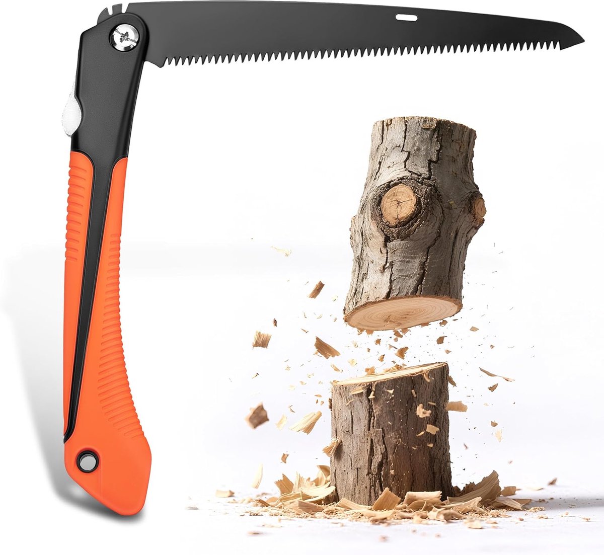 SnelShoppen - Tuinzaag 10" Draagbare Opvouwbare Handzaag met Drievoudig Geslepen SK5 Zaagblad voor Tuinieren, Houtzagen, Boom Snoeien, Kamperen, Jagen
