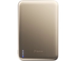 BMX SolidSafe Air titanium Qi2 magnetische powerbank – Werelds dunste 5.000 mAh powerbank – Compatibel met MagSafe – Snel oplaadvermogen met USB-C PD - Geel