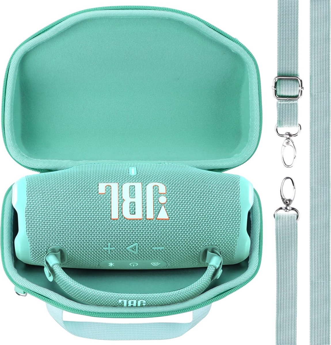 SnelShoppen - Hard Case voor Charge 6 Bluetooth Speaker - Waterdichte Bescherming, Mint Groen, Opbergcase voor Feest, Camping en Buitenactiviteiten