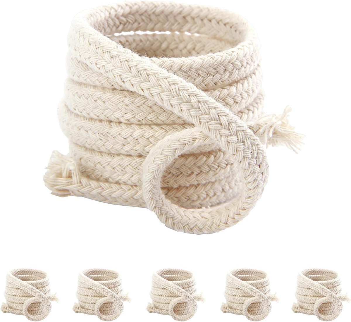 SnelShoppen - 5 m Ø 8 mm olielamp lonten, vervangingslonten voor olie lampen, tuin fakkels, bamboe fakkels, 100 cm, set van 5