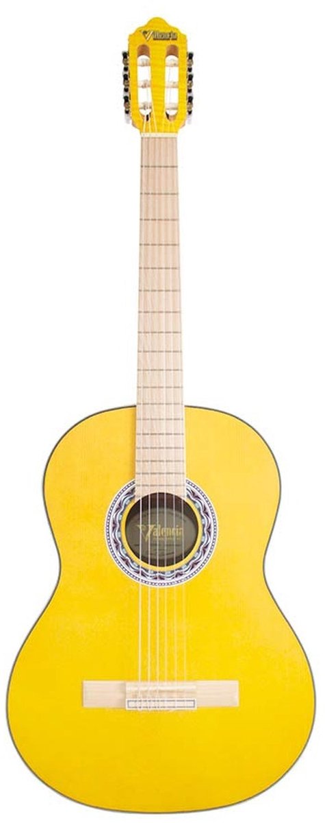 Valencia VC354YW Klassieke Gitaar 4/4 Geel Satin