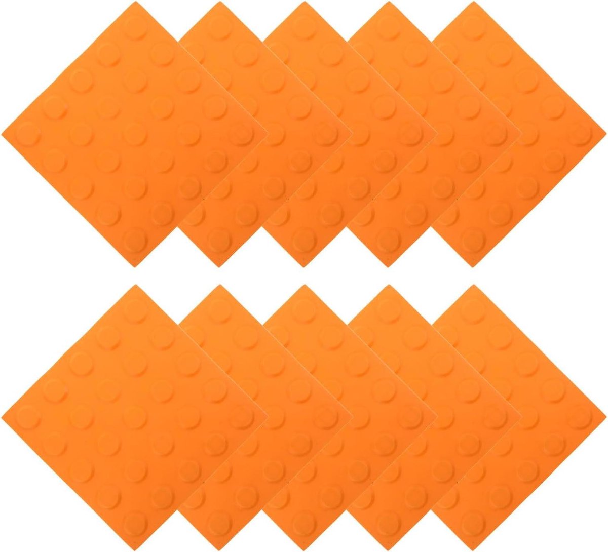 Tactiele Trottoirtegels - Blinde Stenen Vloer - Veilig Lopen Bevorderen - Hoge Gevoeligheid Feedback - 25 x 25 cm - Geel