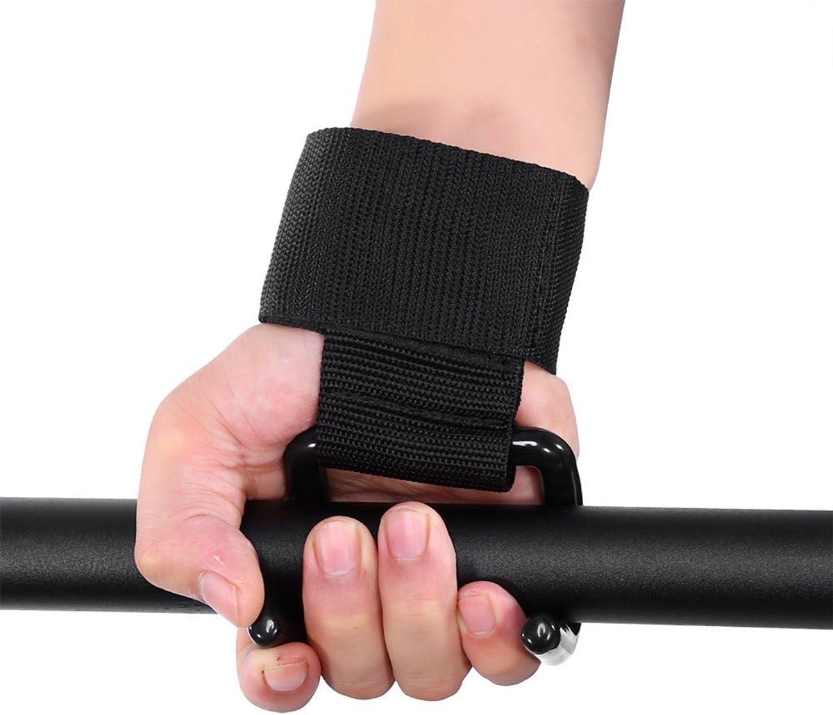 SnelShoppen - Weightlifting Hooks - Verbeterde Grip Powerlifting Deadlift Pull Up Haak Unisex Polsband voor Gewichtheffen, Training, Fitness, Gym, Ver