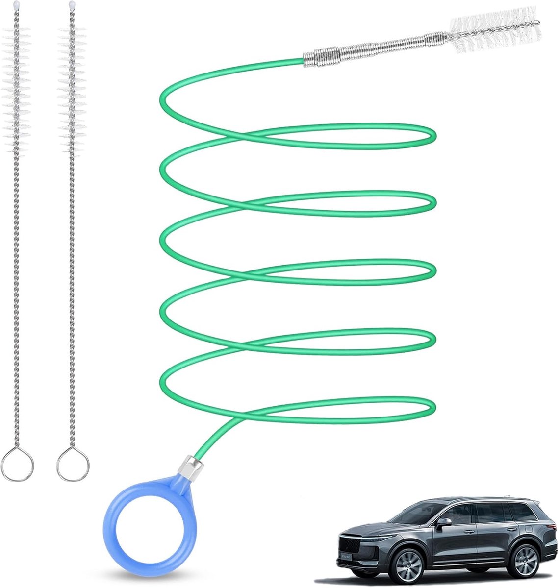 SnelShoppen - Afvoer Ontstopper, 3-delige Sink Unclog Tools, Herbruikbare Reinigingsborstel voor Afvoer, Lange Pijp Cleaner 5m, Keuken en Badkamer Acc