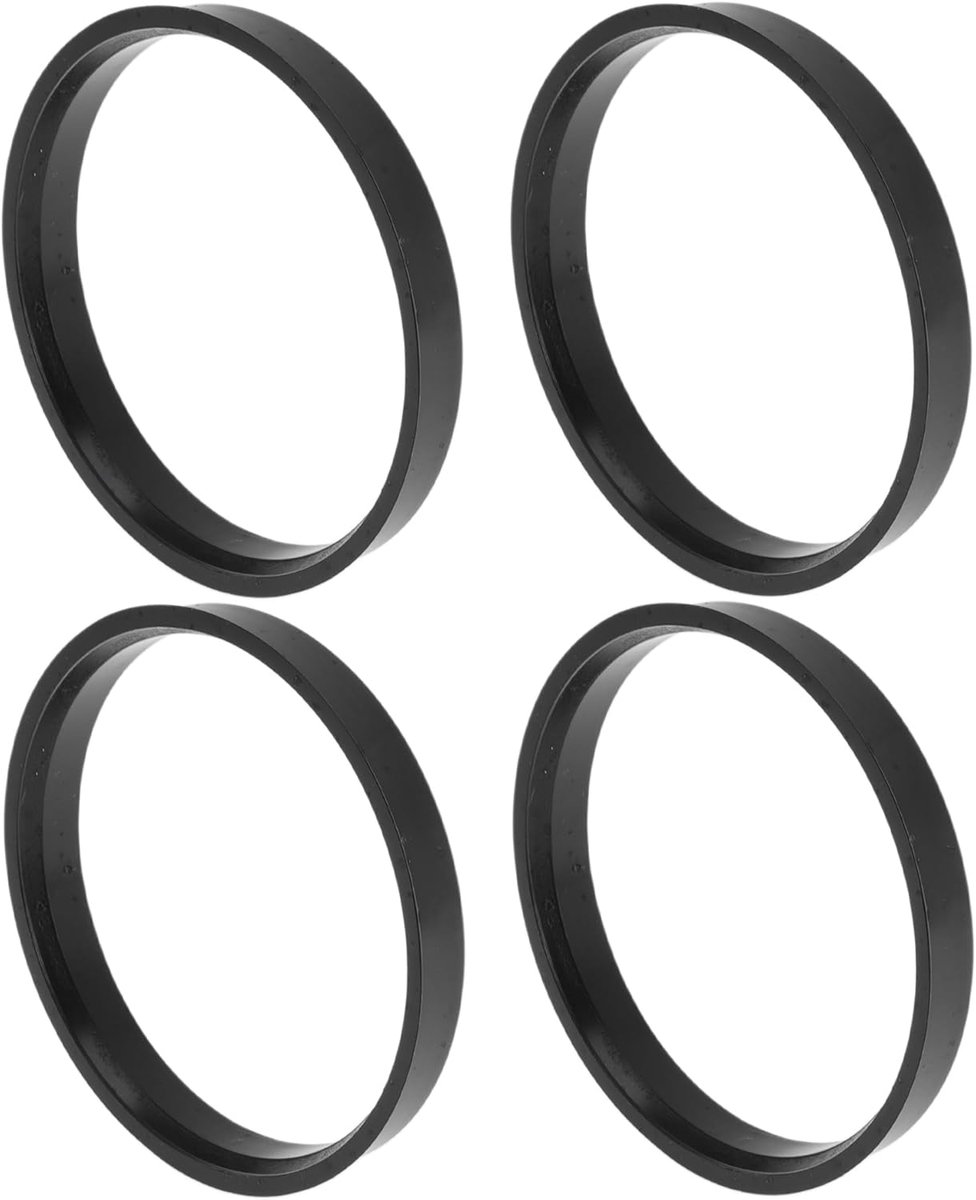 SnelShoppen - 76.1mm tot 70.1mm Auto Wiel Hub Centric Ringen - Zwart Polycarbonaat Schokabsorberende Kraagadapterringen - 4 Stuks