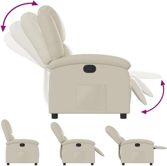 Fauteuil Relax Fauteuil - Stoel met Voetensteun - Ontspannen Zitten - Handmatige Verstelhend - 70 x 92 x 99.5 cm — afbeelding 2