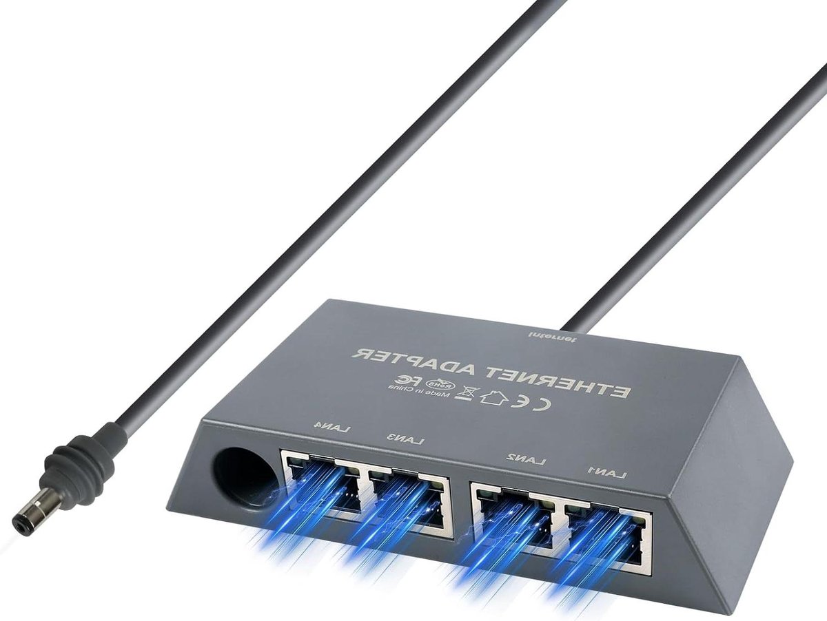 Ethernet Adapter - Netwerk Adapter RJ45 - Internet Delen - 1 tot 4 Apparaten