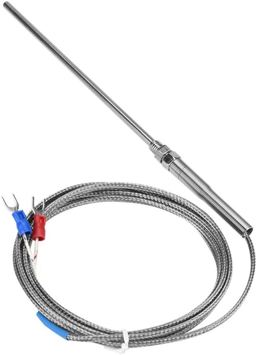 Gasfornuis Thermokoppel - Temperatuur Sensor - Veilig Koken - Snelle Temperatuur Waarneming - 150mm Lengte M8 Draad - Metaal