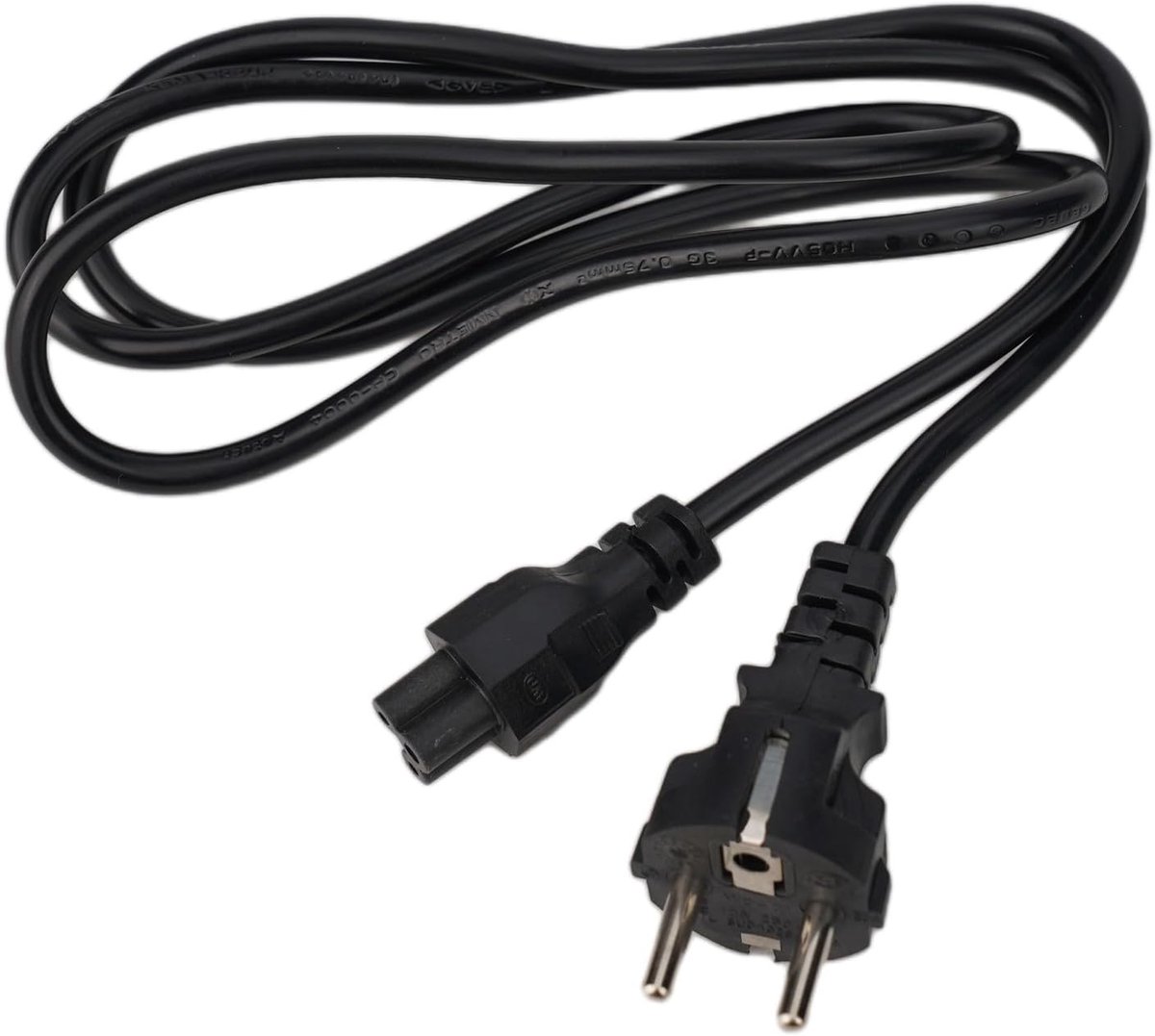 SnelShoppen - 140 cm 3-punts oplaadkabel voor elektrische step accessoires, netoplaadkabel, zwart, duurzaam en praktisch voor MAX G30 G30D
