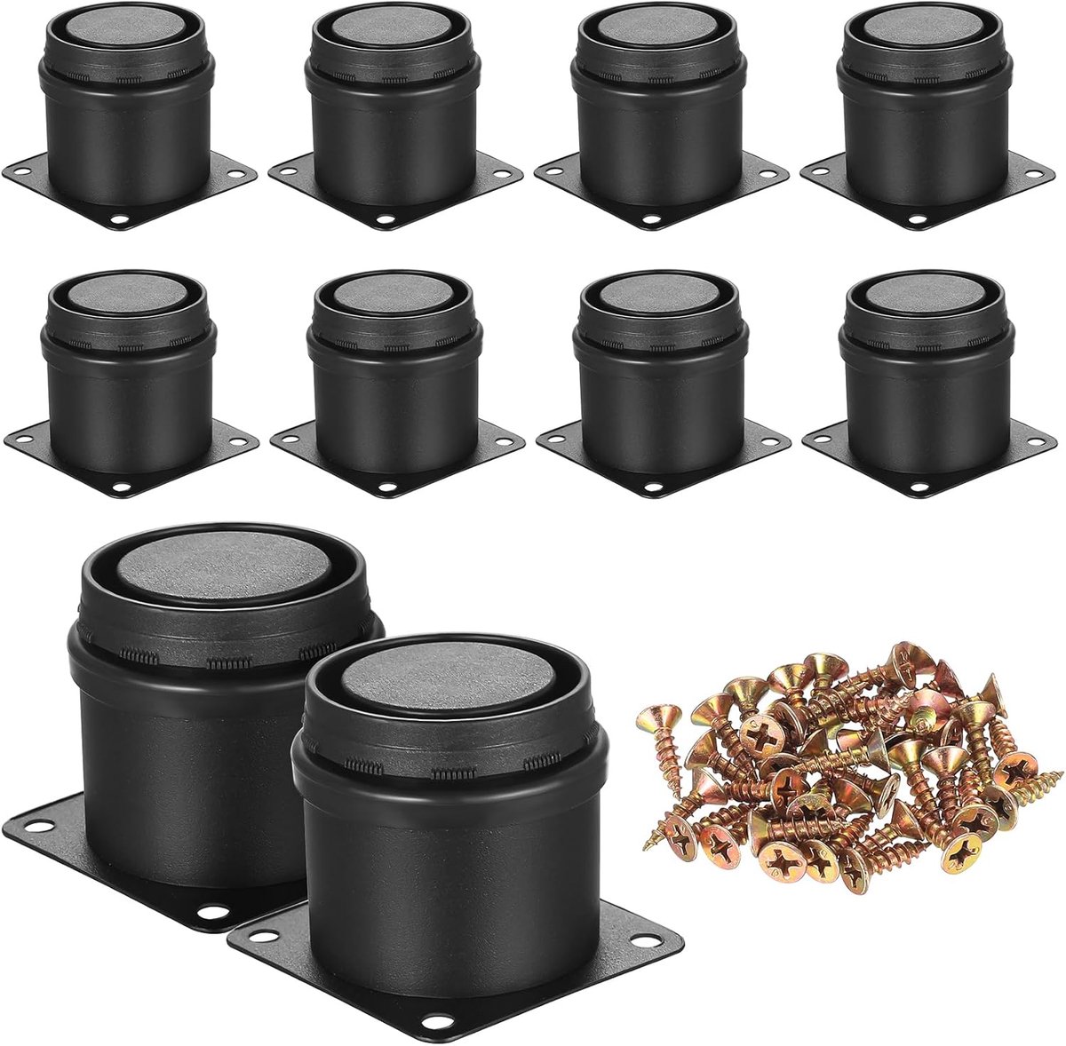 SnelShoppen - 10 Stuks Verstelbare Meubelpoten, Hoogte Verstelbare Metalen Meubelpoten voor Tafel, Stoelen, Ladekasten, 0-10mm, Duurzaam en Sterk