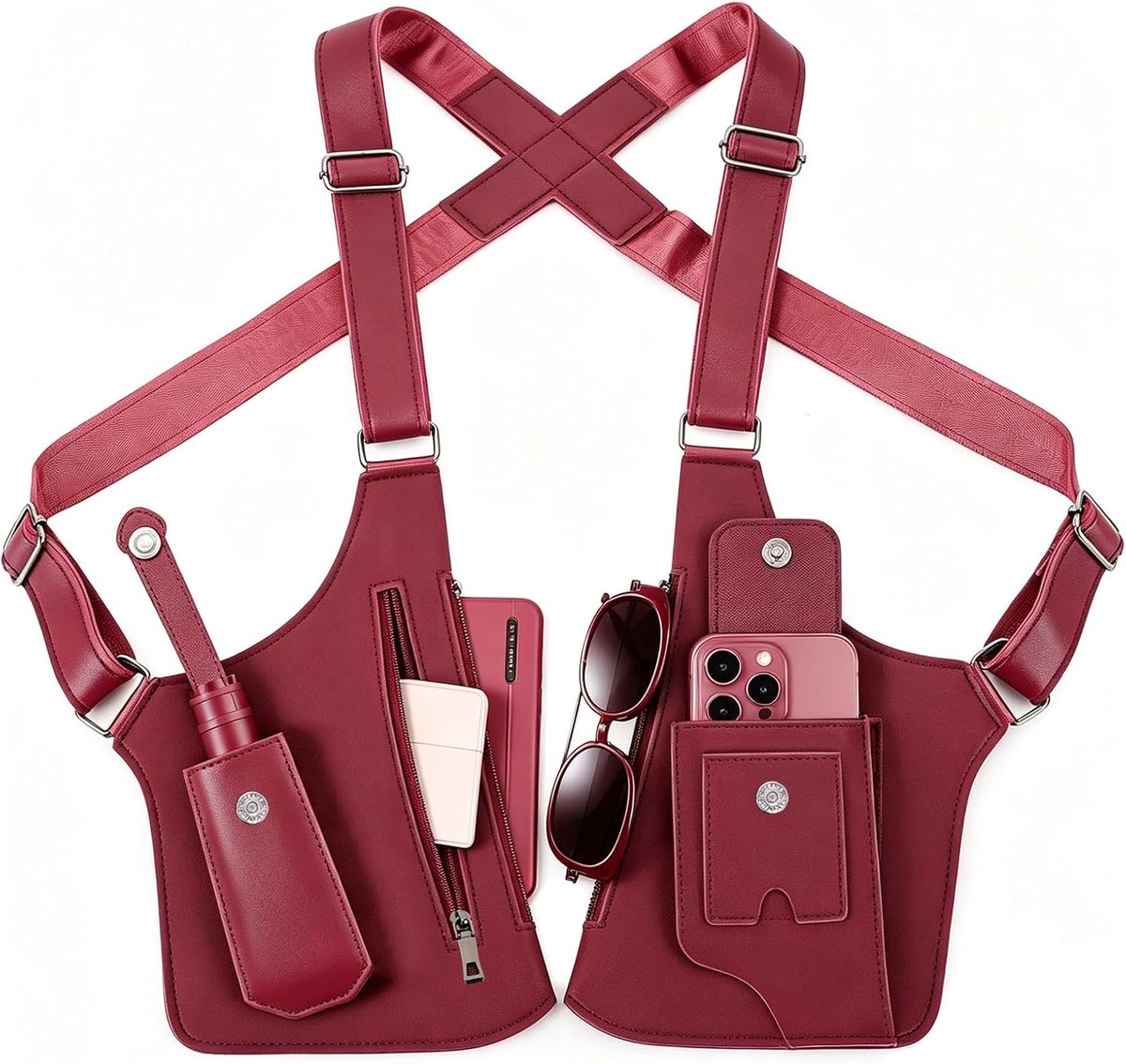 Schoudertas - Classic Shoulder Satchel - Rood - Diebstahlsicher - Ideaal voor Pendelaars - ShopVlot