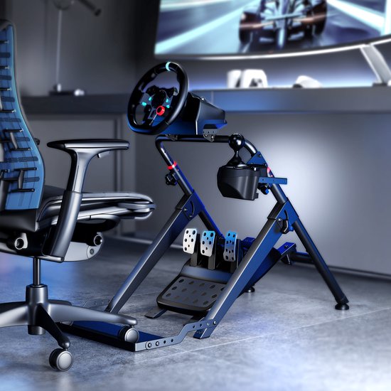 Huzaro Speed 4.0-stuur in standaarduitvoering - voor racesimulators met wielhouder - inclusief handschoenen - zwart van Huzaro — afbeelding 2