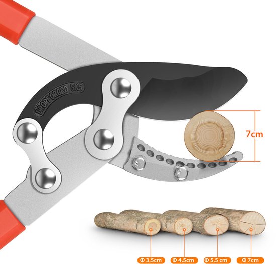 Telescopische Takkenschaar 69-100 cm Met SK-5 Stalen Messen - Antislip Handgreep 70 mm Snijcapaciteit Opvouwbaar Snelwisselmes - Voor Tuin, Boomgaard En Bosbouw — afbeelding 5