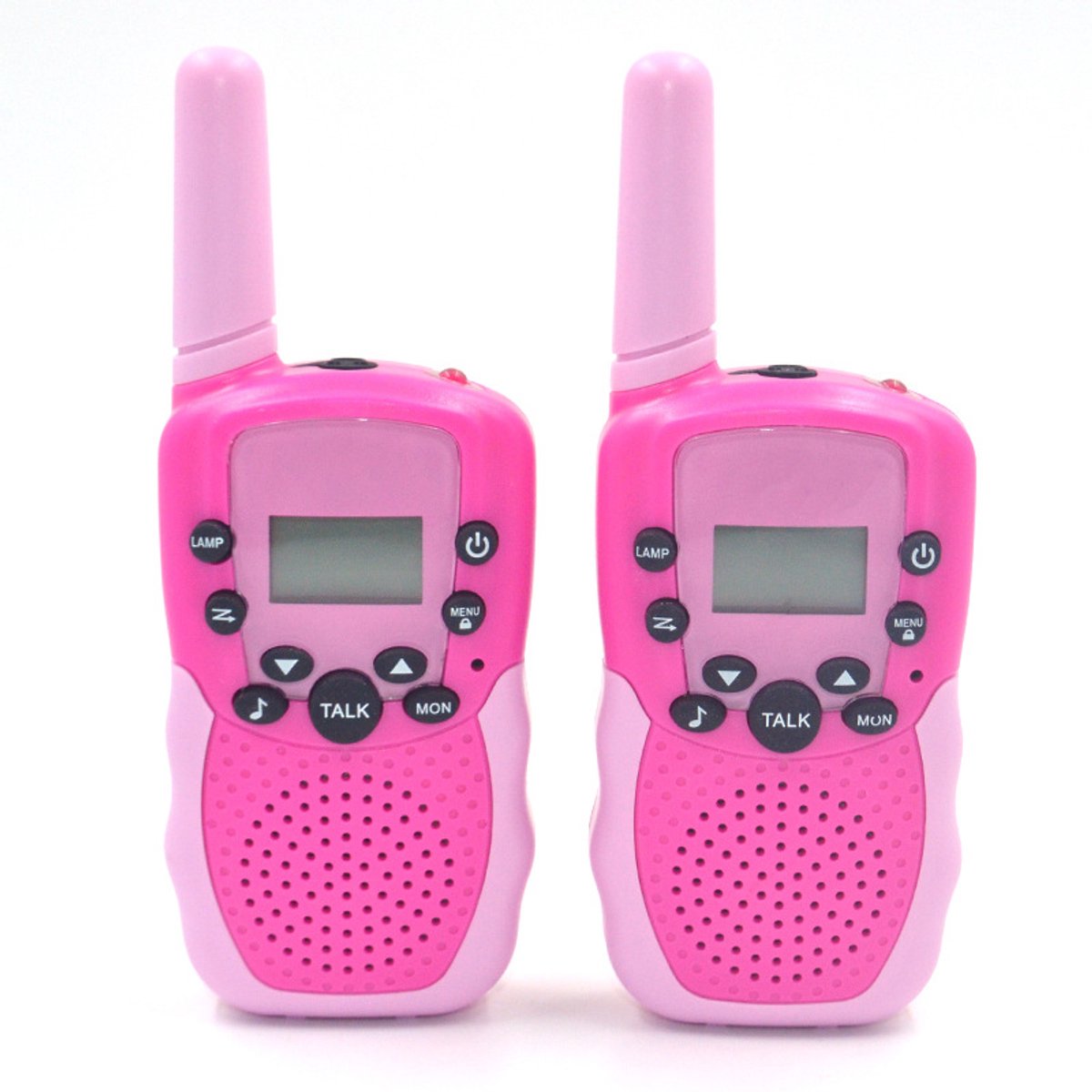 Walkie Talkie voor Kinderen T-388 - Set van 2 - Bereik tot 3 km - 8 Kanalen - Met Zaklamp & Ruisonderdrukking - Speelgoed voor Buiten - Rose