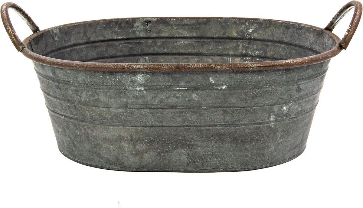 kuip, schaal om te planten, tuindecoratie voor buiten, bruiloftsdecoratie, bloempot, grote plantenbak (44 cm)
