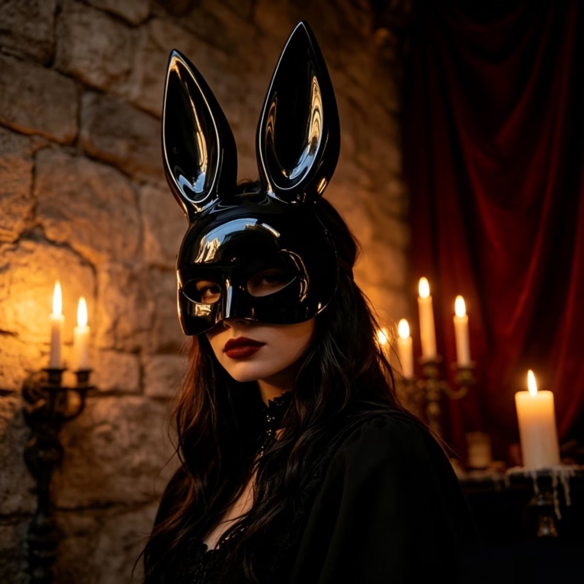 Quick Relief Bunny Masks - Erotisch Masker - Konijn Maskers - Gemaskerd Bal - Carnavals Masker - 2 stuks Zwart