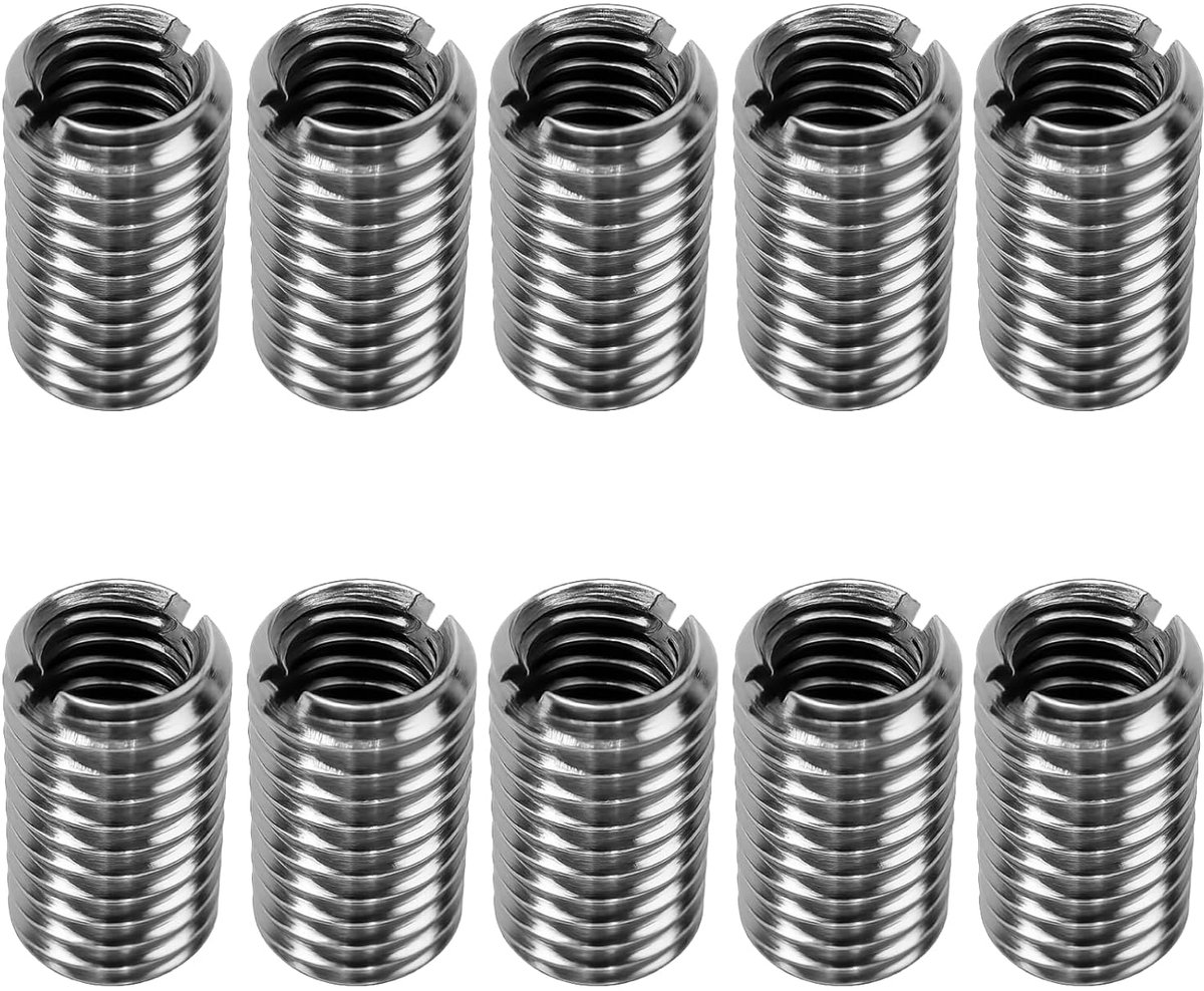 SnelShoppen - M8 naar M6 Draadadapter 15mm, 10 Stuks Zelftappende RVS Invoegen, Draadadapter voor Mechanische Reparatie, Auto, Stoomturbines, Industri
