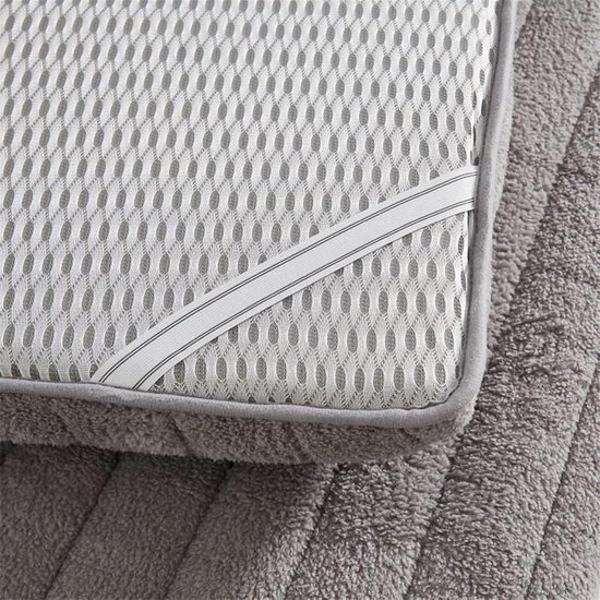 Pluche Vloermatras - Japanse Futon - Comfortabel Slapen - Meerlaags Ontwerp - 180x200cm - Grijs — afbeelding 2