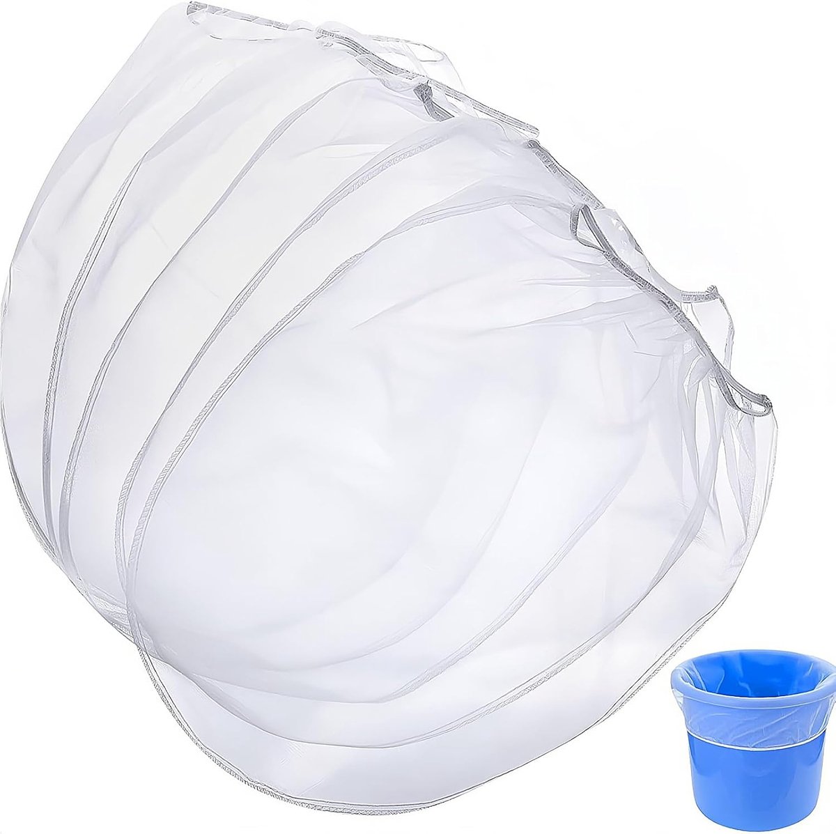 SnelShoppen - 5 Stuks Verfzeefzakken 5 Gallon, Emmer Zeefzakken met Elastische Opening, Witte Fijnmazige Zeefzakken voor Verf, Coatings en Vloeistoffe