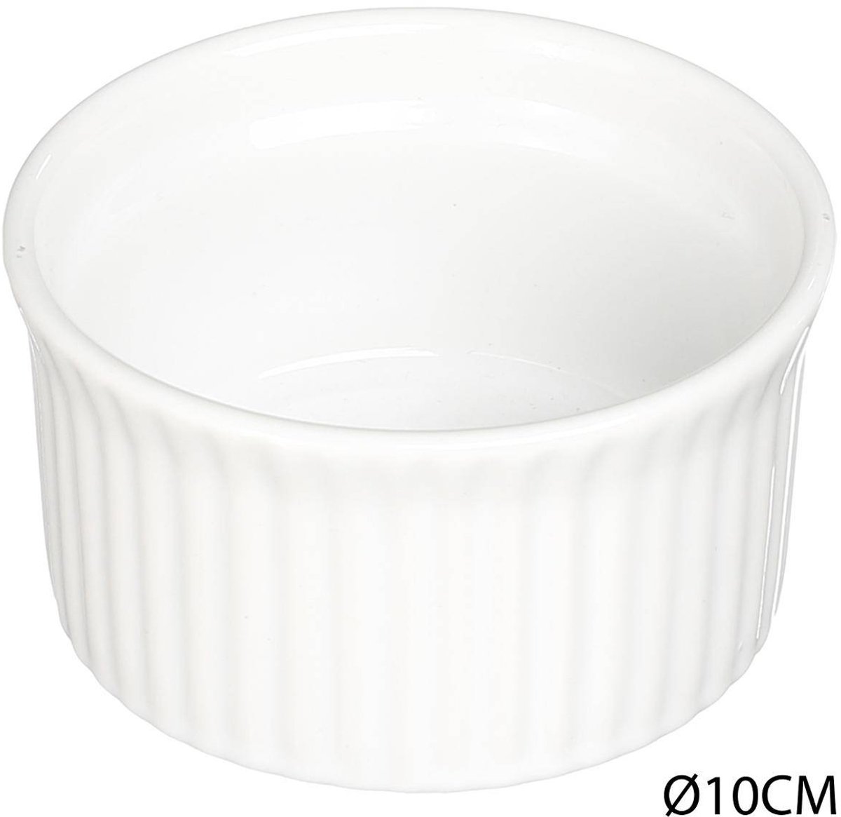 Ramequin Set - Keramische Ovenschaaltjes - Set van 6 - Soufflé Schaaltjes van Steengoed - Crème Brûlée Bakjes - Oven & Magnetron Bestendig - 200ml - Ø9 x 4.8 cm - Wit — cadeau in Kookcadeaus - foto 3