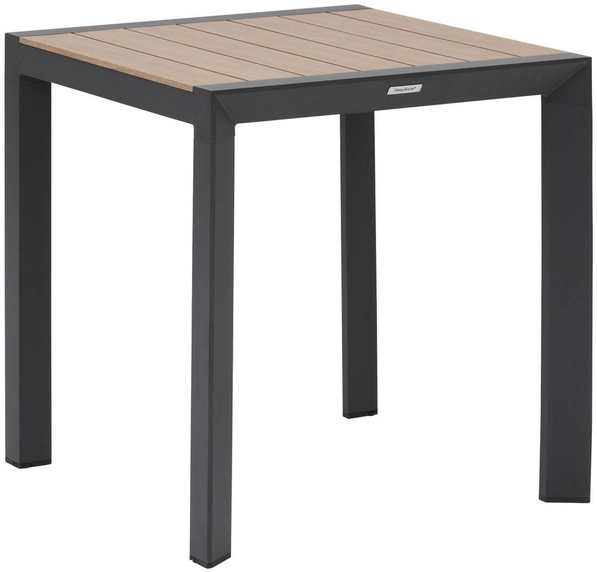 Tuintafel voor 2 personen van aluminium met houtlook ÉVASION