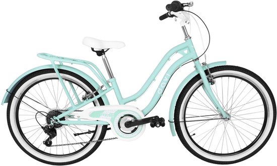 Davi Molli - Kinderfiets - 24 inch - 7 versnellingen - Shimano - V-brake - 130-165 cm - Mintgroen - Meisje — afbeelding 2