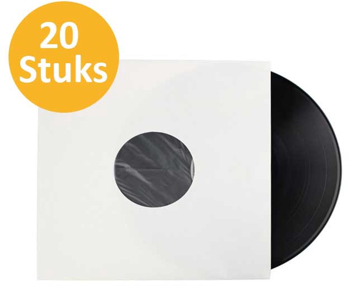 VDD - Vinyl hoezen - Vinyl beschermers - Papersleeves - LP plaat beschermhoes - 20 stuks