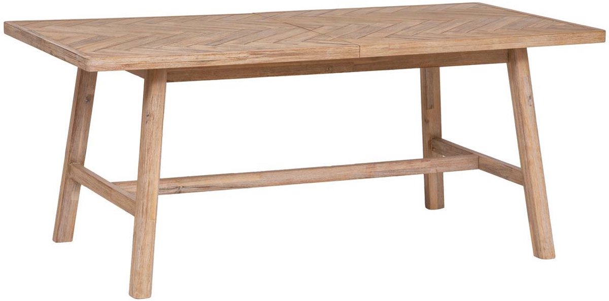 Uitschuifbare eettafel voor 6/10 personen van acaciahout AERIS
