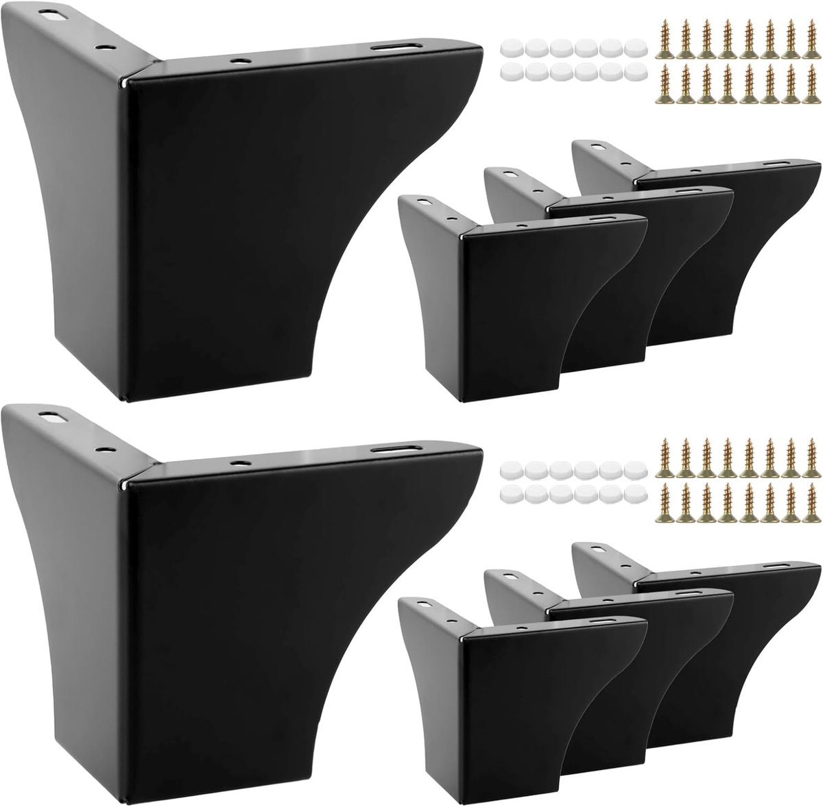 Poten zwart meubelpoten 10 cm metalen poten tafelpoot metaal meubel poten meubelpoot meubel poten zwart metalen tafelpoot voor banken, salontafels, kasten, tv-kasten, nachtkastjes