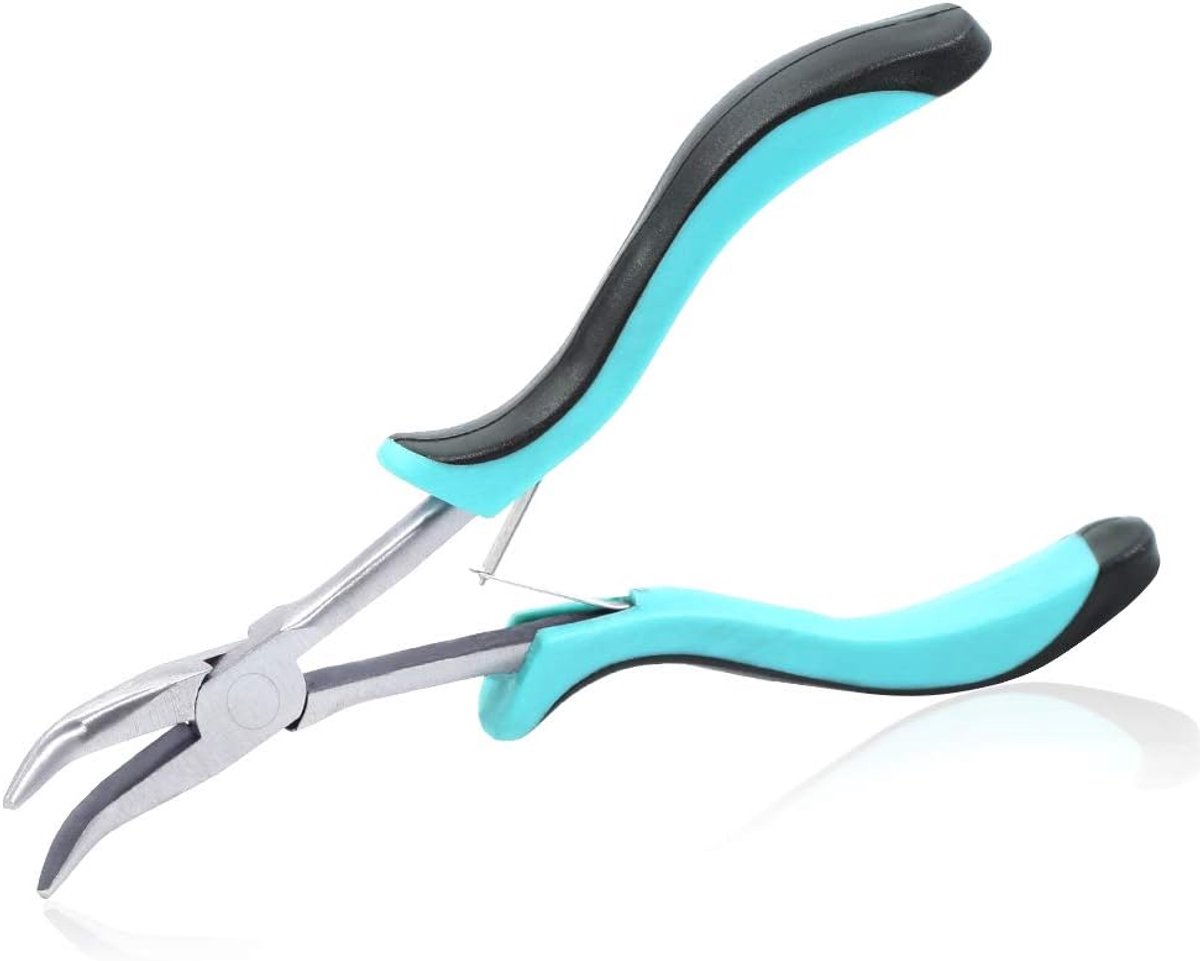 6 Inches Lange Reach Mini Gebogen Neus Tang Sieraden Maken Tool Precisie Hoekige Lange Naald Neus Tang Gladde Kaak Kralen Tang