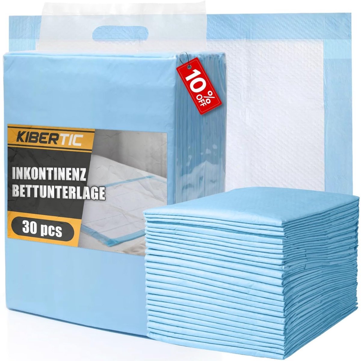 SnelShoppen - 30 Stuks Incontinentie Onderleggers 80x150 cm - Waterdichte Wegwerp Matrasbeschermer voor Volwassenen & Baby's - Super Absorberend, Anti