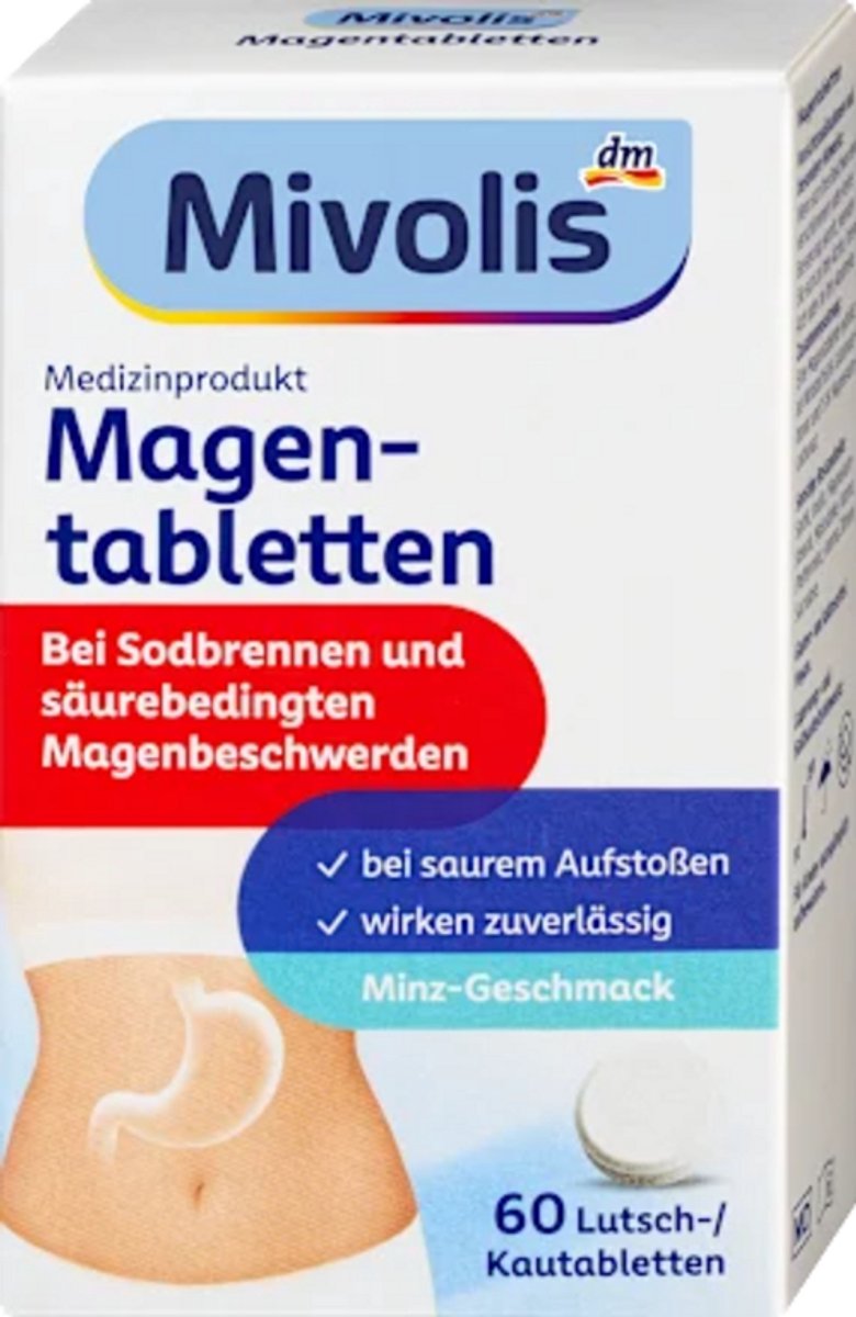 Mivolis Maagtabletten, 60 tabletten, 60 g