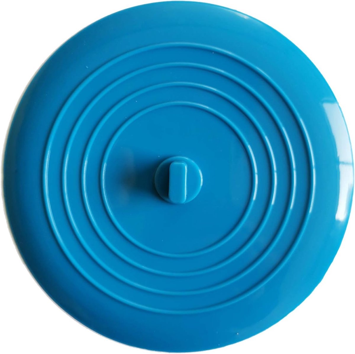 Badkuipstopper, gootsteenstop, diameter 15,3 cm, voor keukens, badkamers en wasserijen, universele afvoerstop (1 stuk, blauw)