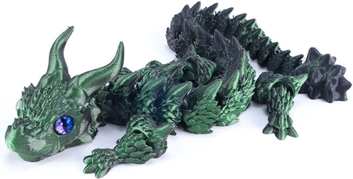 Dragon Articulated, Dragon 3D-geprinte draak met flexibele gewrichten, geschikt als bureauspeelgoed voor in de auto, op kantoor en als decoratie voor thuis.