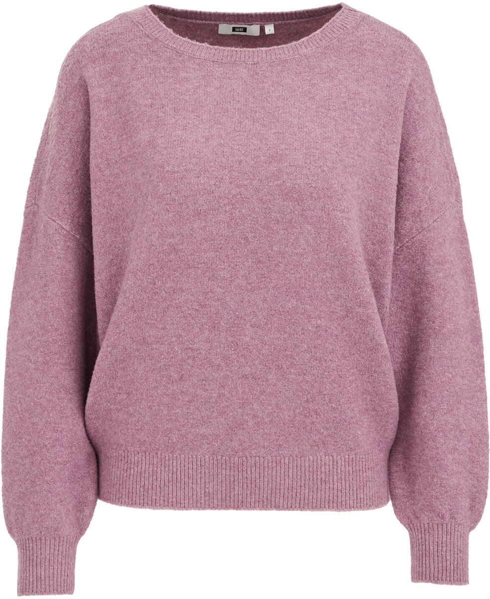 WE Fashion Dames oversized trui van wolmix met boothals