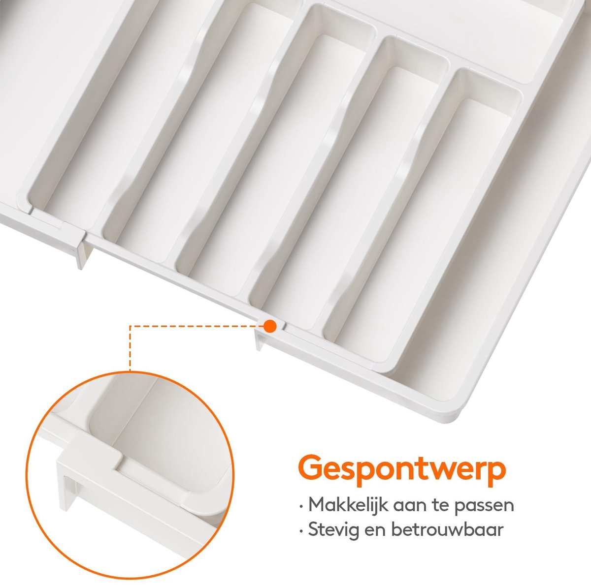 Omgoods - Uitschuifbare Bestek Organizer voor Keukenlade